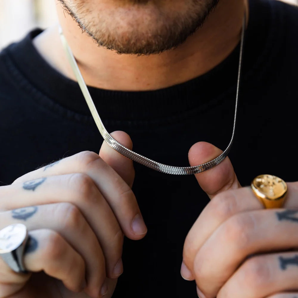 Snake chain - Necklace - Mens - Jewelry - Herringbone chain