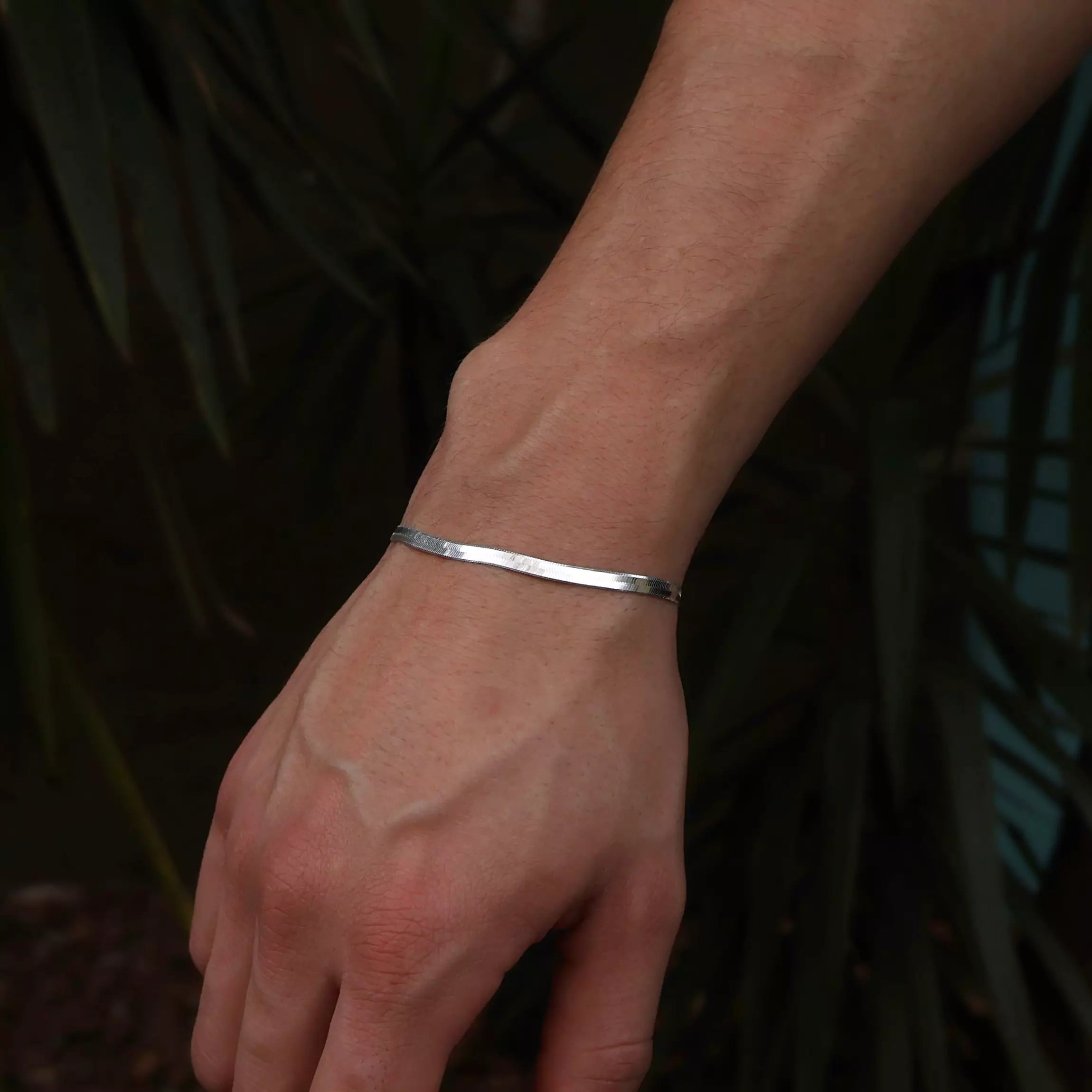 Mens - Jewelry - Bracelet - Herringbone chain - 4mm - Snake chain